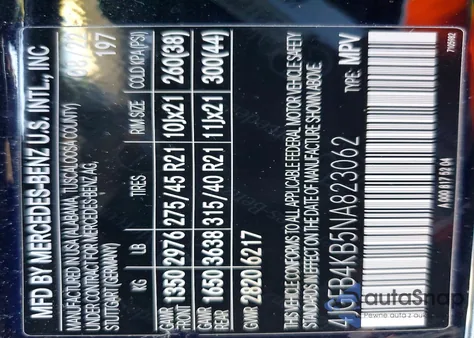 2022 Mercedes-Benz Gle 350 4Matic from USA, damaged, VIN 4JGFB4KB5NA823062